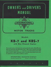 Owner's and Driver's Manual for International KB-7 & KBS-7 Truck
