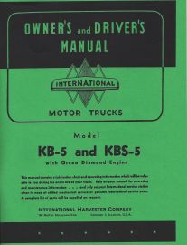 Owner's and Driver's Manual for International KB-5 & KBS-5 Truck
