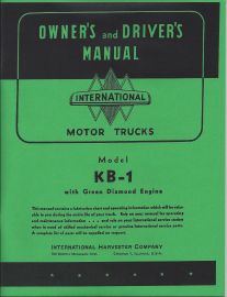 Owner's and Driver's Manual for International KB-1 Truck