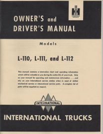 Owner's Manual for International L-110, L-111 & L-112 Series Truck