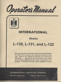 Operator's Manual for International L-130, L-131 & L-132 Series Truck