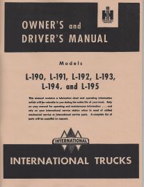 Owner's Manual for International L-190, L-191, L-192, L-193, L-194 & L-195 Series Truck