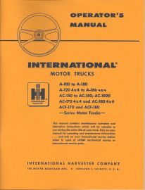 Operator's Manual for International Truck A-100 to A-180 Including 4X4 Models