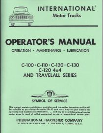Operator's Manual for International C-100 to C-130 Including 4X4 & Travelall 1961-1963