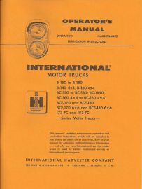 Operator's Manual for International B-150 to B-180 including BC and BCF Models
