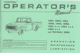 Operator's Manual for 1966 International Model 900A to 1500A Including 4X4 Pickup & Travelall