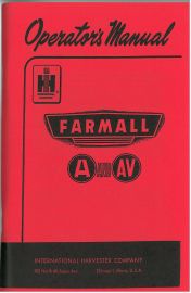 Operators Manual for A & AV Tractor