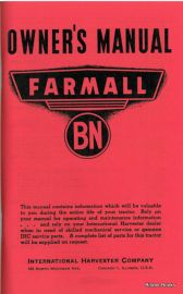 Operators Manual for Farmall BN Tractor