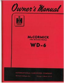 Operators Manual for McCormick WD-6 Tractor
