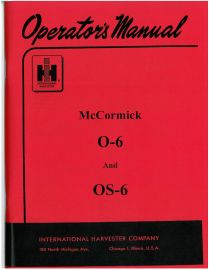 Operators Manual for McCormick O-6 & OS-6 Tractor
