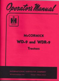 Operators Manual for McCormick WD-9 & WDR-9 Tractor