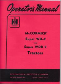 Operators Manual for McCormick Super WD-9 & Super WDR-9 Tractor