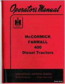 Operators Manual for McCormick Farmall 400 Diesel Tractor