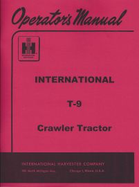 Operators Manual for International T-9 Crawler Tractor