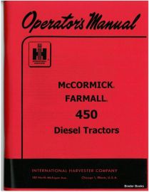 Operators Manual for McCormick Farmall 450 Diesel Tractor