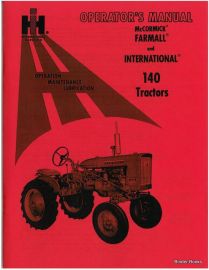 Operators Manual for McCormick Farmall & International 140 Tractors