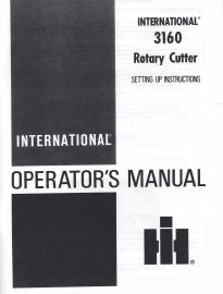 Operator's Manual for International No. 3160 Mid-Mounted Rotary Cutter