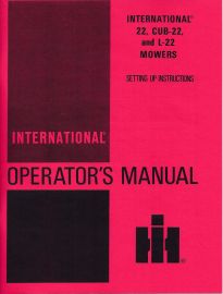 Operator's Manual for McCormick Cub 22, L-22 and No. 22 Mowers