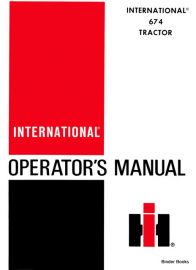 Operators Manual for International 674 Tractor