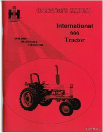 Operators Manual for International 666 Tractor