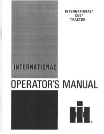 Operators Manual for International Cub Tractor