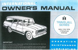 Owner's Manual for 1971 International Model 1010 to 1210 Travelall