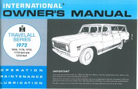 Owner's Manual for 1972 International Model 1010 to 1210 Travelall