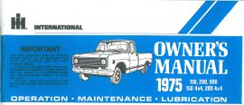 Owner's Manual for 1975 International 150, 200, 500 Pickup