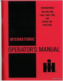 Operators Manual for International 786, 886, 986, 1086, 1486, 1586 & Hydro 186 Tractor