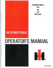 Operators Manual for International 244 & 254 Tractors