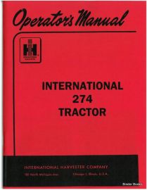 Operators Manual for International 274 Tractor