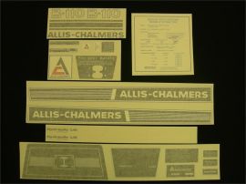 Allis Chalmers Model B-110 Restoration Decal Set - Vinyl