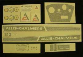 Allis Chalmers Model B-12 Restoration Decal Set - Vinyl