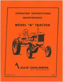 Operators Manual for Allis-Chalmers Model B Tractor