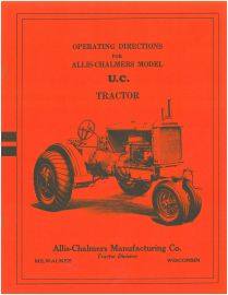 Operating Instructions for Allis-Chalmers Model UC Tractor