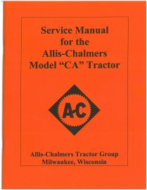 Service Manual for Allis-Chalmers Model CA Tractor