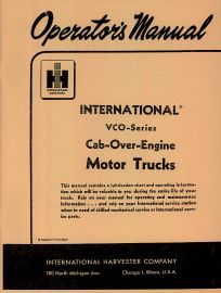 Operator's Manual for International VCO Series COE Cab Over Engine Truck