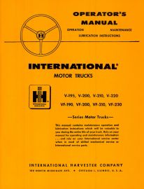 Operator's Manual for International V-195 to V-220, VF-190 to VF-230 Truck