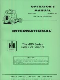 Operator's Manual for 1964 International 400 Series Truck