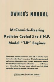 Owners Manual for 1945 McCormick-Deering Radiator Cooled LB 3-5HP Engines