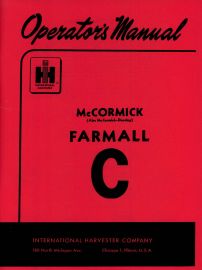 Operators Manual for McCormick Farmall C Tractor