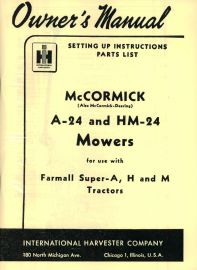 Owners Manual for McCormick A-24 & HM-24 Rear-Mounted Mower