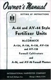 Operators Manual for A-44 & AV-44 Style Fertilizer Units