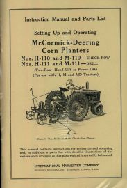 Instruction Manual for McCormick Deering No. H-110, M-110, H-111 & M-111 Two-Row Corn Planter