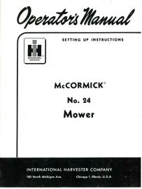 Operators Manual for McCormick No. 24 Rear-Mounted Mower