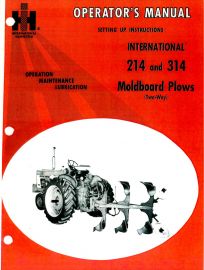 Operators Manual for International Nos. 214 & 314 Two-Way Moldboard Plows