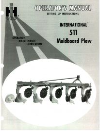 Operators Manual for International No. 511 Five-Furrow Moldboard Plow