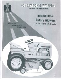 Operators Manual for International 38", 42" & 48" 3 Spindle Mower Decks