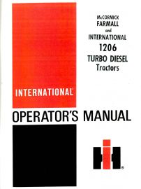 Operators Manual for McCormick Farmall & International 1206 Turbo Diesel Tractor