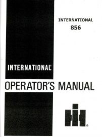 Operators Manual for International 856 Tractor